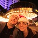 Christmas outside the Plaza casino in Las Vegas