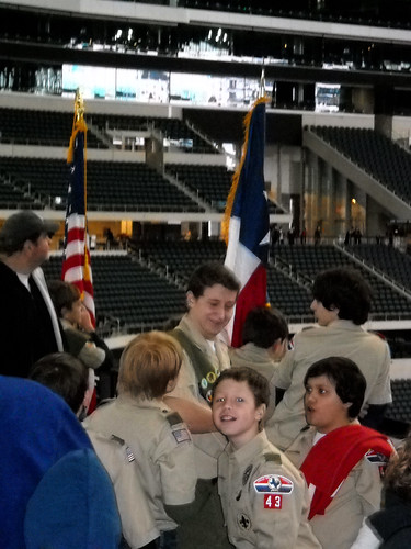 Boy Scouts on hand to present the colors