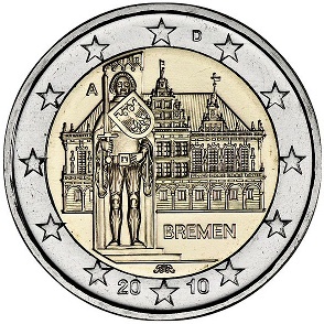2 Euro Nemecko 2010, Brémy