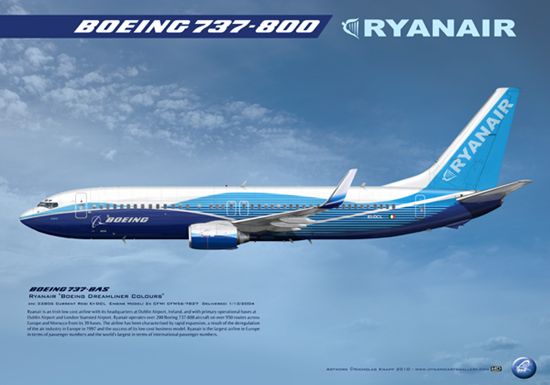 Ryanair Boeing Dreamliner Colours Boeing 737-8AS EI-DCL