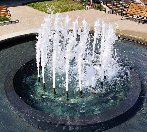 Fountain in Kirkwood, Missouri, USA