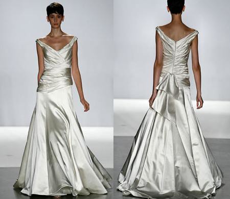 Silk wedding dress option.