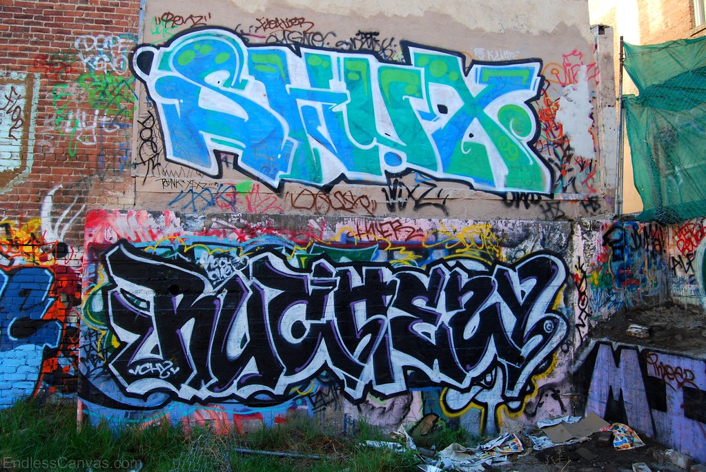 Shux and Ruchezy Graffiti Santa Ana California. 