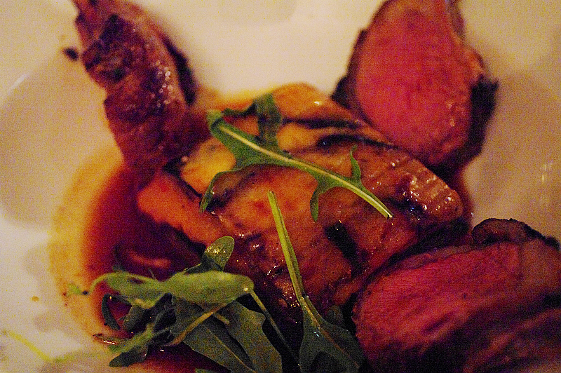 Saffron and cumin marinated rack of lamb, capsicum, roasted eggplant 2