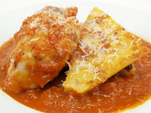 Polenta with Chicken and Tomato Sauce