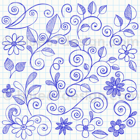Doodle Leaves and Flowers 2011