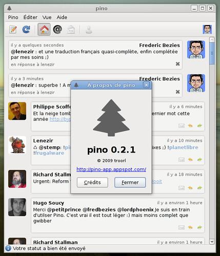 Pino 0.2.1 sous Frugalware Linux