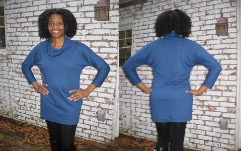 Cowl Tunic Front & Back