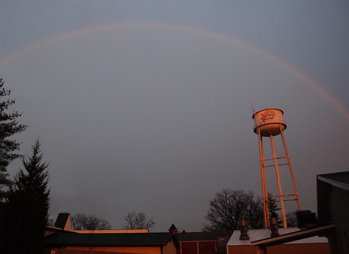 Beautiful rainbow over Holiday World (in January!)