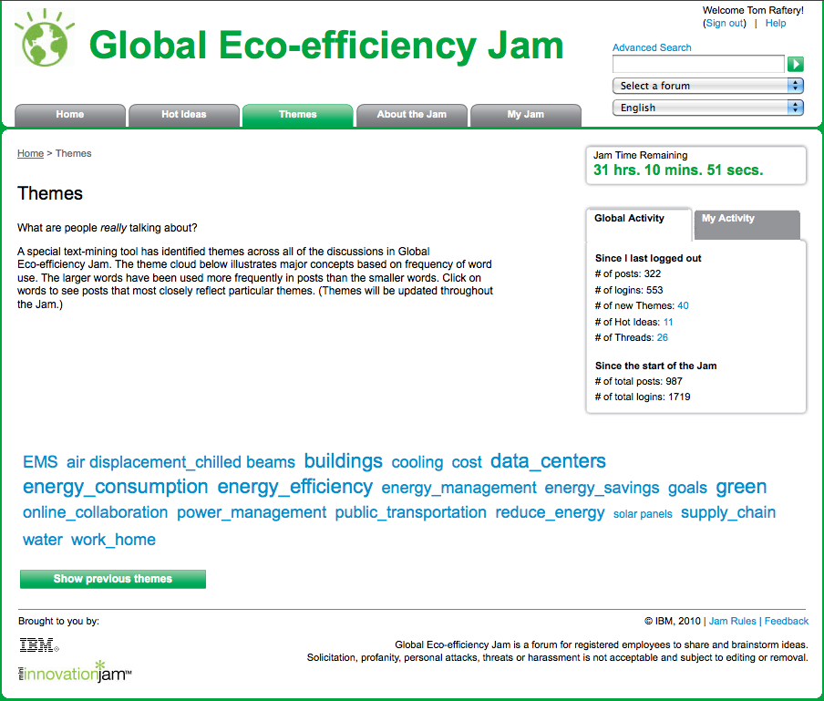 IBM Eco Jam Themes