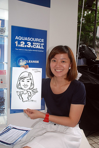 Caricature live sketching for Biotherm Roadshow Loreal - 9