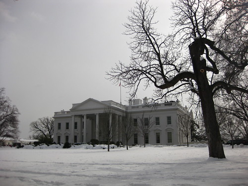 White House in Snow