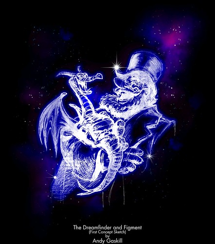 Dreamfinder and Figment Sketch (Nebula effect)