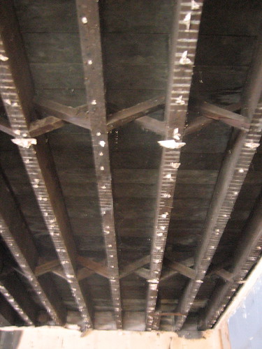 the old roof visible