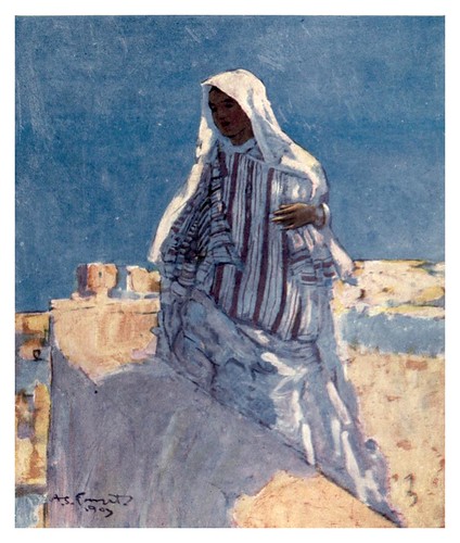 029-En la azotea de una casa en Marrakesh-Morocco 1904- Ilustraciones de A.S. Forrest