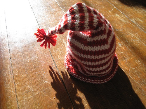 Candy cane baby hat