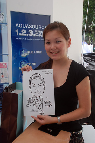 Caricature live sketching for Biotherm Roadshow Loreal - 4