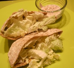 Lentil Salad & Cabbage Pita