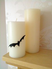 Batty pillar candle