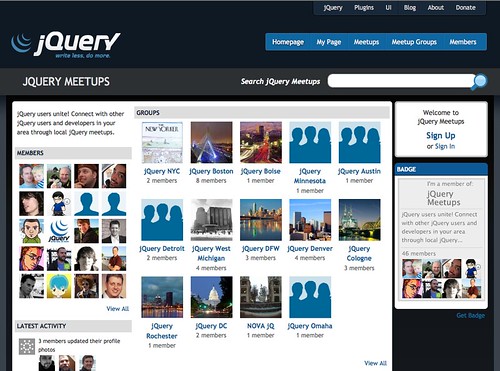 jQuery Meetups