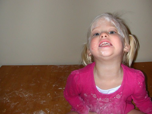 Feb 4 2010 Shanna in flour fight