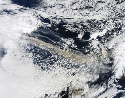 NASA'S Terra Satellite Captures Ash Plume of Icelandic Volcano 작성자 NASA Goddard Photo and Video