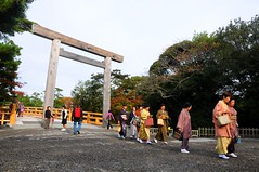 Obachans in Kimonos, Inner Shrine, Ise Jingu