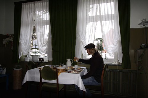 Solo-breakfasting in Rendsburg, Schleswig-Holstein - Germany.