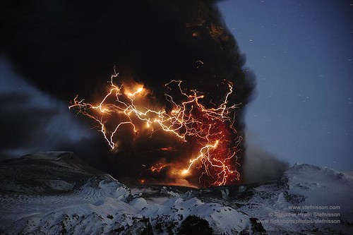 iceland volcano lightning wallpaper. Eyjafjallajokull volcano