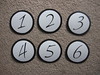 Round Black and White Circular Wedding Table Numbers