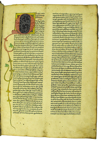 Decorated initial in Duranti, Guillelmus: Rationale divinorum officiorum