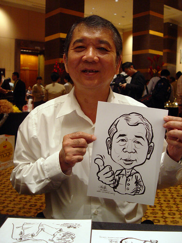 Caricature live sketching for Hitachi Plant Technologies D&D 2009 - 7