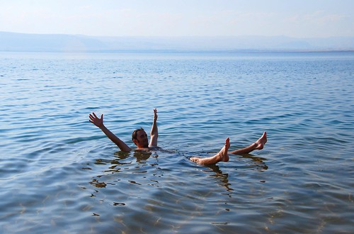 floating in the dead sea