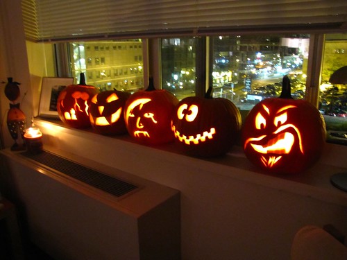 All in a Row - pumpkins finished