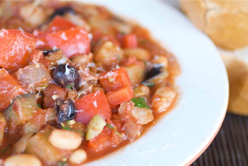Mediterranean vegetable stew with olives
