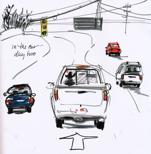 In the car series: more fast sketches