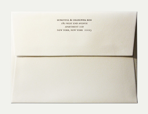 Envelope invitation wedding