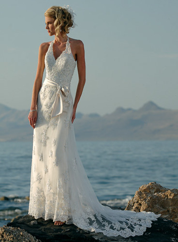Beach style with sleeves for wedding dresses