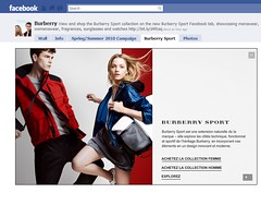 Burberry Sport Facebook e-commerce