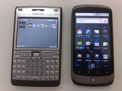 nokia e61i symbian v google nexus android