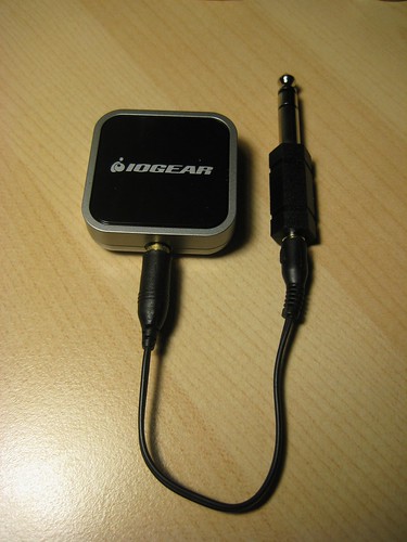 [IOGEAR's GBMA211W6 Bluetooth audio transmitter.]