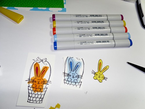 Coloring Easter Bunnies