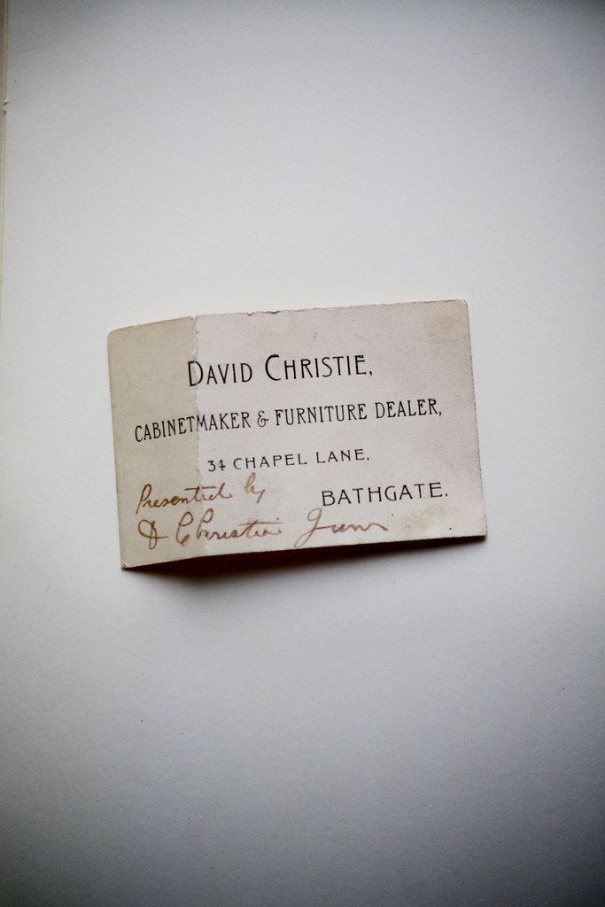 David Christie. Cabinetmaker.