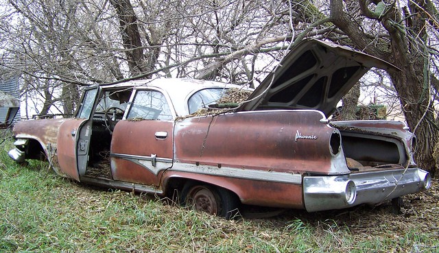 cars abandoned phoenix northdakota dodge junkyard automobiles
