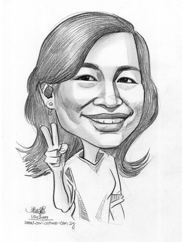 lady caricature in pencil 131109