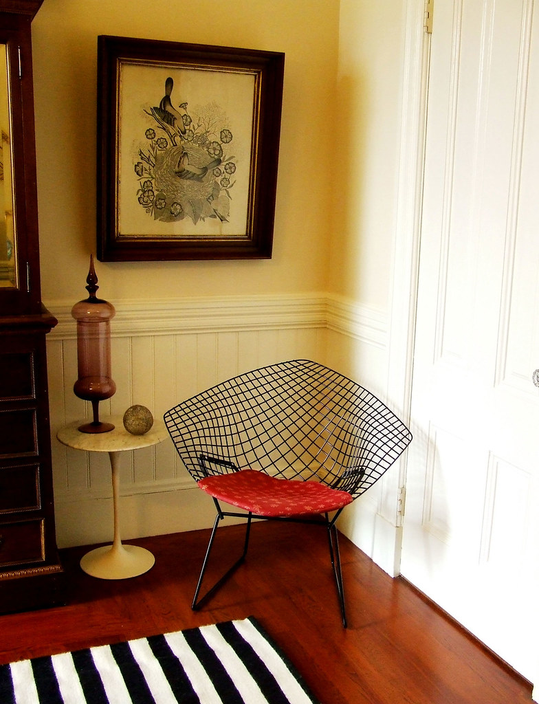 Sam's House Tour for Apartment Therapy - Bertoia wire chair