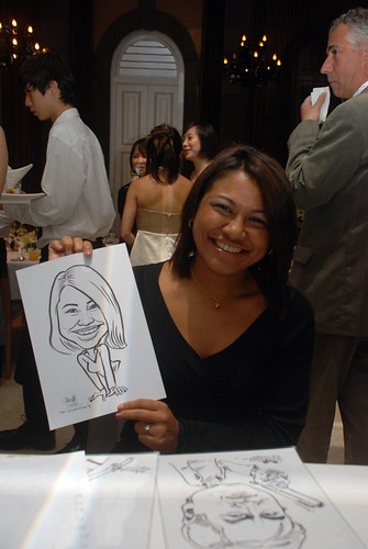 Caricature live sketching for AMEC Party - 2