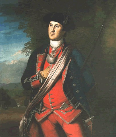 Charles Willson Peale's George Washington in 1772, in the uniform of a colonel of the Virginia Regiment
