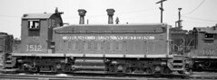 Grand Trunk Western Railroad EMD SW 1200 # 1512 at the GTW Elsdon Yard locomotive terminal. Chicago Illinois. 1970.