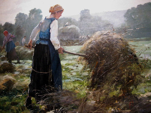 Woman and Hay